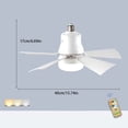 thumbnail image 3 of Naiovety ABS remoto ajustable para ventilador de refrigeración bombilla para ventilador de refrigeración Led eléctrico con atenuación de Electrodomésticos blanco, 3 of 6