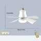 thumbnail image 3 of Luz Cateissary ABS ventilador de refrigeración inteligente con control remoto blanco, 3 of 6