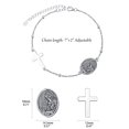 thumbnail image 5 of TANGPOET St Mary Magdalene Medal Bracelet Rosary Bracelet Cross, 5 of 5