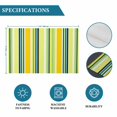 thumbnail image 6 of Yellow Green Stripe Placemats Set of 12, Modern Abstract Art Vertical Striped Placemats for Dining Table, Place Mats for Kitchen Tabletop, Waterproof Wipeable Dining Table Mats Set, 6 of 9