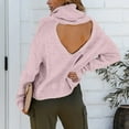 thumbnail image 4 of Femmes Surdimensionnés Doux Col Rond Manches Longues Décontracté en Vrac Pull Pull Pull Tops, 4 of 9