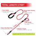 thumbnail image 2 of VOZRELS Dog Leash Heavy Duty 6ft, Double Handle Dog Leash with Padded Handle for Traffic Control, Reflective Rope Leashes for Large and Medium Dogs Control Safety Training at Night (Red), 2 of 3