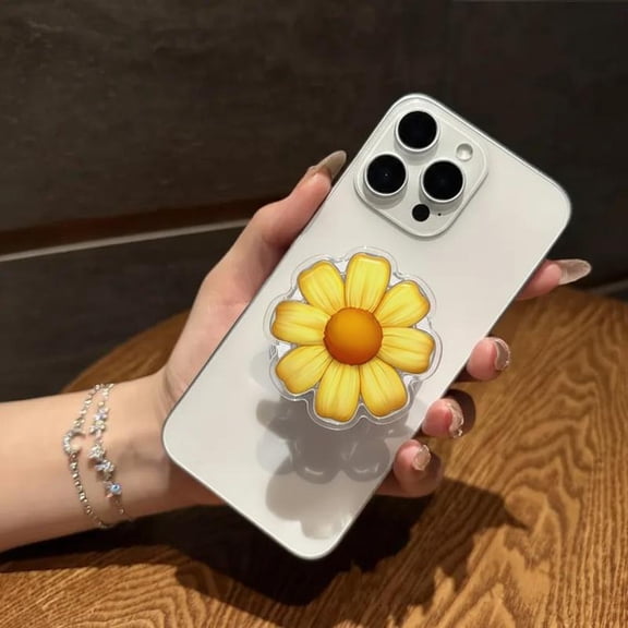Yellow Daisy Magsafe Phone Grip, Floral Magnetic , Aesthetic Phone Accessory