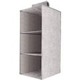 thumbnail image 2 of Pulchram Hanging Storage Organizador colgante plegable, armario colgante, organizador de armario con 5 compartimentos anchos, juego de sistema de almacenamiento (gris) Ormromra LKX-1367, 2 of 8