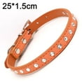 thumbnail image 2 of 10 "-16.5" longitud total piel de gamuza piedras preciosas collar de perro mascota diamante de cristal brillante, 2 of 5