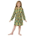 thumbnail image 6 of FORMRS Niños Bathrobe Unisex Hooded Robe Soft Plush Pajamas Sleepwear, Size 7-9T, Geometric Patterns, 6 of 7