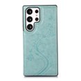 thumbnail image 5 of Compatible with Galaxy S23 Ultra Case Wallet with Card Holder,Embossed Butterfly Pattern PU Leather Double Magnetic Buttons Flip Shockproof Protective Cover for Samsung Galaxy S23 Ultra, Mint Green, 5 of 9