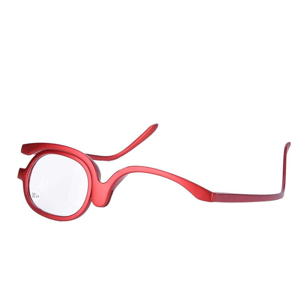 WALFRONT Magnify Eye Makeup Glasses Single Lens Rotating Glasses Women