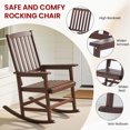 thumbnail image 7 of Easy4Home Acacia Wood Patio Rocking Chair Outdoor All Weather Resistant Porch Rocker, Dark Brown, 7 of 7