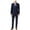 Blue - navy, variant on Vince Camuto Mens Plaid Two Button Formal Suit navy 40/Unfinished