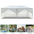 thumbnail image 4 of 10' x 20' Canopy Tent Outdoor Wedding Party Tent Camping Shelter Gazebo Canopy Shelter Waterproof Patio Canopies Tent with 6 Removable Sidewalls for Grass, Parties,Beach and Camping, 4 of 8