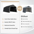 thumbnail image 7 of Mellcom 11'x20' Portable Outdoor Storage Shelter, Heavy Duty Carport, Garage Tent Canopy, 7 of 7