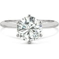 thumbnail image 4 of Charles & Colvard White Gold Moissanite 8mm Round Solitaire Engagement Ring-Size 7 1.90ct DEW, 4 of 7