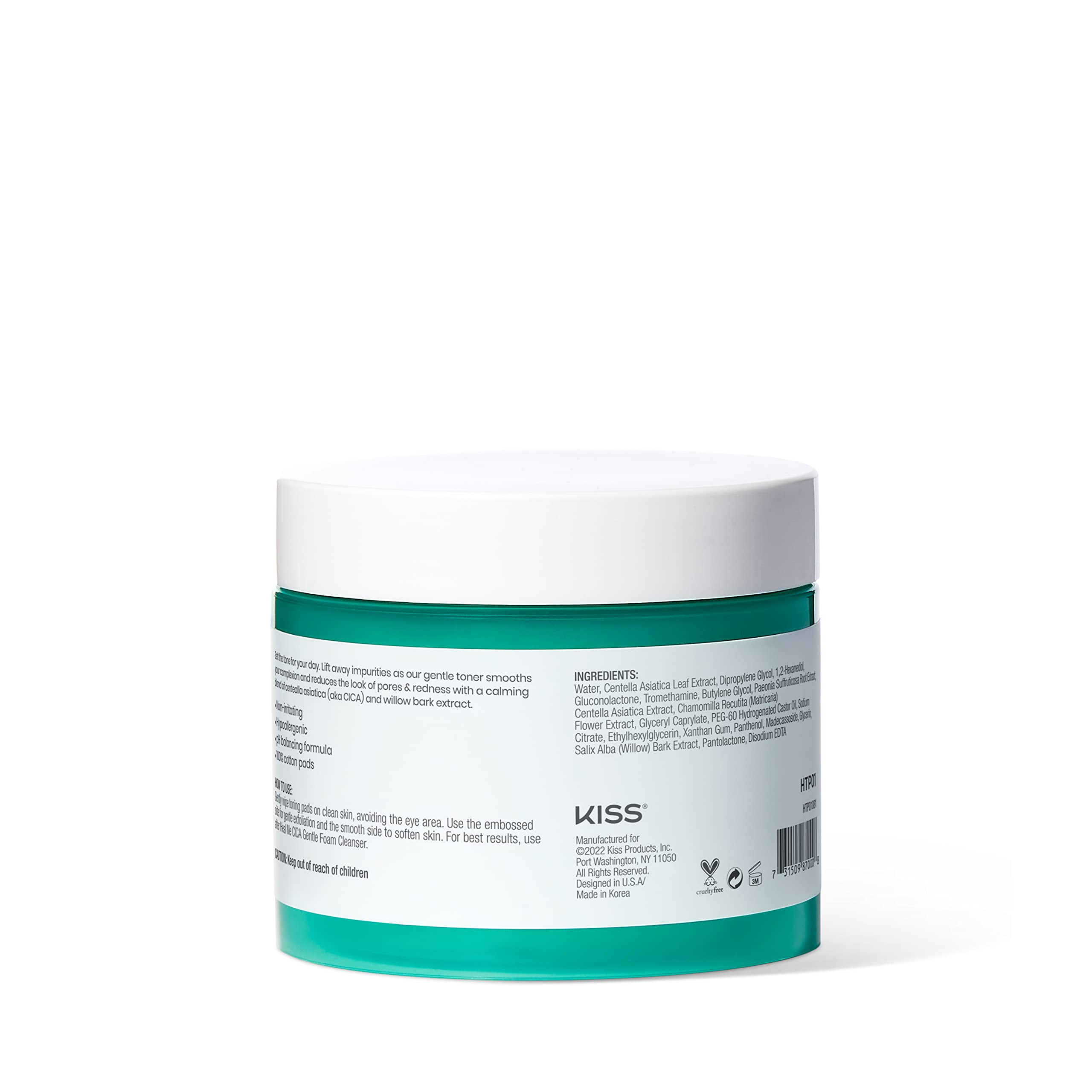 JOAH Heal Me CICA Toner Pads, Centella Asiatica for Soothing, Calming, Balancing