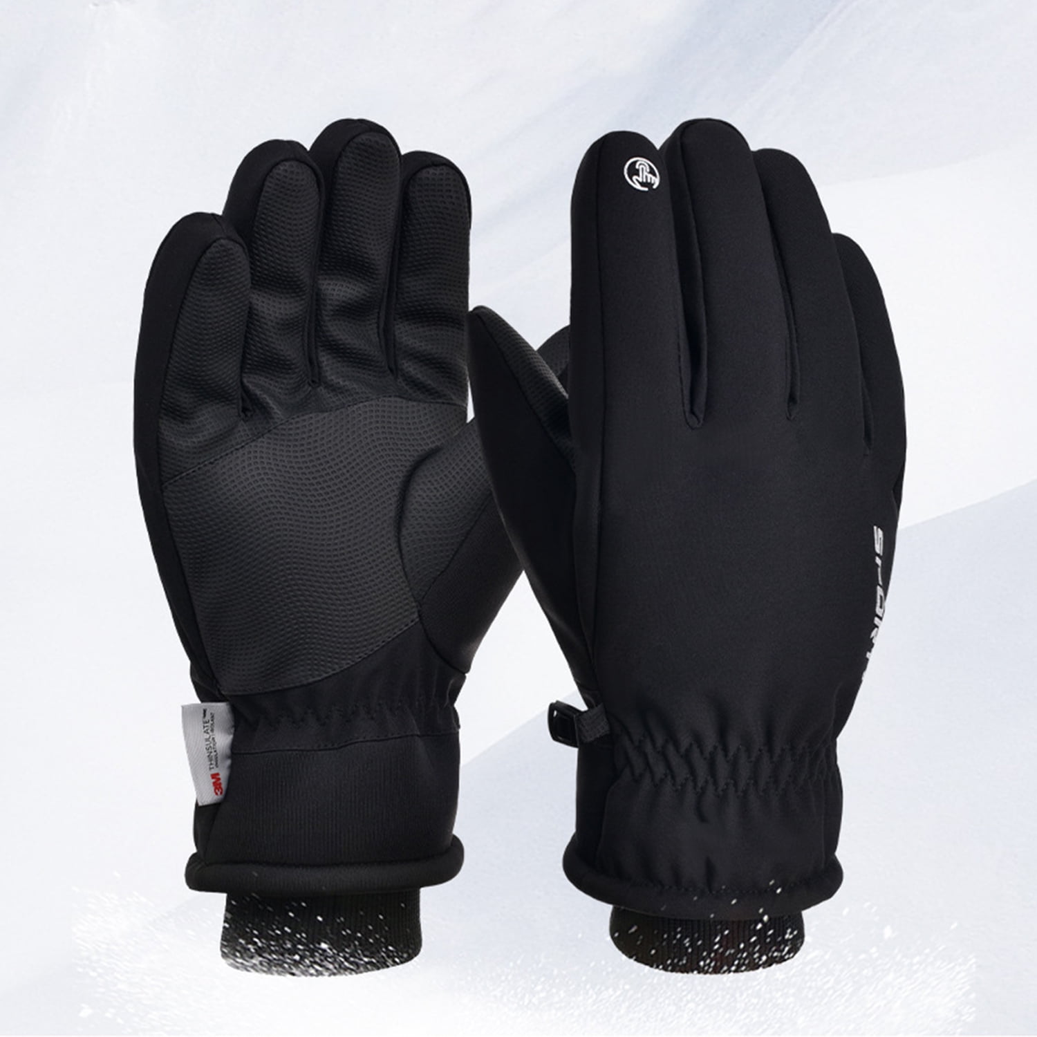 Ski Gloves Waterproof 3M Thinsulate Work & Snow Gloves for Snow Removal, Skiing, Snowboarding