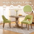 thumbnail image 2 of ClinQ Dining Chair,Morden Wood Leg Upholstered Kitchen Chair Set of 2, Lightgreen-Walnut Leg, 2 of 6