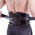 thumbnail image 1 of Faja lumbar con sistema de poleas para aliviar el dolor - Cinturón de soporte lumbar - Correas ajustables para ciática, escoliosis o hernia discal, 1 of 5