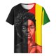 thumbnail image 5 of Tops de Ajuste Suelto para las Mujeres Sudadera Casual Impresa Manga Corta Cuello Redondo Superior, Poliéster, 5 of 5