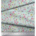 thumbnail image 3 of Soimoi Poly Georgette Fabric Leaves,Butterfly & Flower Floral Print Fabric by Yard 42 Inch Wide, 3 of 3