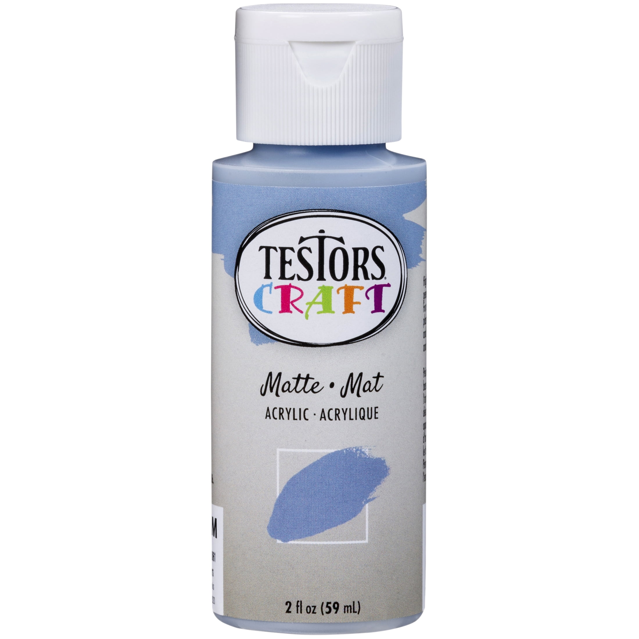 6 Pack, Blue Fog, Rust-Oleum Testors Craft Matte Acrylic Paint- 297484, 2 oz. Bottle