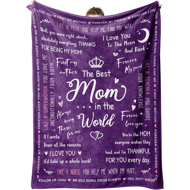 LHSHID Christmas Gifts for Mom Blankets Gift Blanket Flannel Soft and Comfortable Anti static Bed Sofa Blanket 50x60in