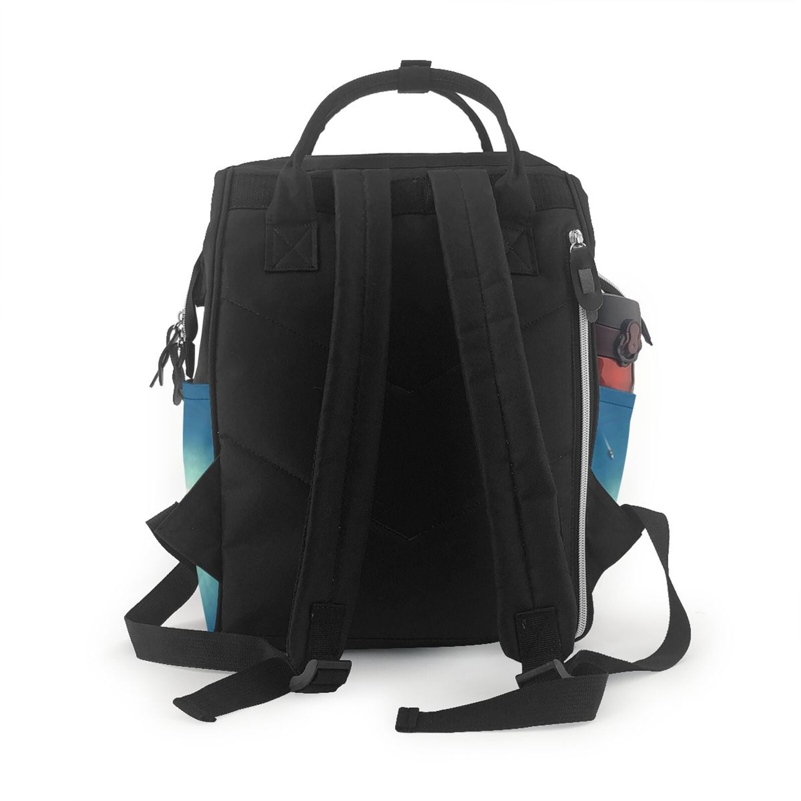 Fuzoiu Paradise Island Print Diaper Bag Backpack,Baby Essentials Travel Tote,Multi function Waterproof Diaper Bag, Travel Essentials Baby Bag - Unisex