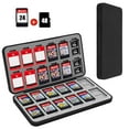 thumbnail image 1 of Nintendo Switch Game Case Holder for Switch 2 Cartridge Case with 24 Game Card Slots & 48 Micro SD Card Slots, Hard Shell, Silicone Lining Black, 1 of 5