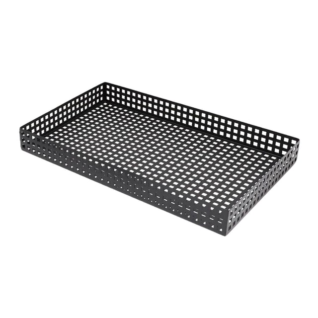 Bandeja de hierro Bandeja de mesa Bandeja colectora Cesta negra Organizador de joyas para artículos de bolsillo Equipo de oficina Joyas Llaves Dormito Pequeño