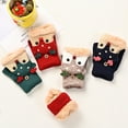 thumbnail image 2 of Children Winter Gloves Christmas Cartoon Elk Flip Half-Finger Mittens for Girl Boy Kids Warm Plush Lined Fingerless Glove (Grey,One Size), 2 of 7
