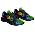 thumbnail image 5 of Unisex Fashion Rainbow Shoes, LGBT Sneakers for Men Women, Lightweight Breathable Running Walking Shoes Black Size 3.5, 5 of 7