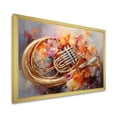 thumbnail image 2 of Designart "Embracing Harmony Tubas' Golden Arc I" Entertainment Framed Wall Art Decor - Vintage Orange Music Hallway Framed Wall Art Decor, 2 of 6