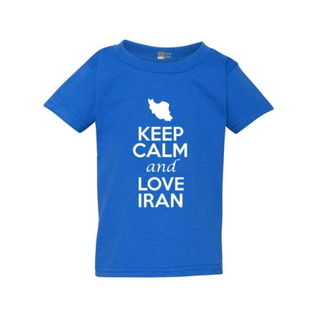 

Keep Calm And Love Iran Country Nation People Patriotic Toddler Kids T-Shirt Tee