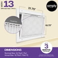 thumbnail image 2 of Simply Filters 19.75x21.75x1 MERV 13, MPR 1500, AC Furnace HVAC Air Filter (24 Pack), 2 of 8
