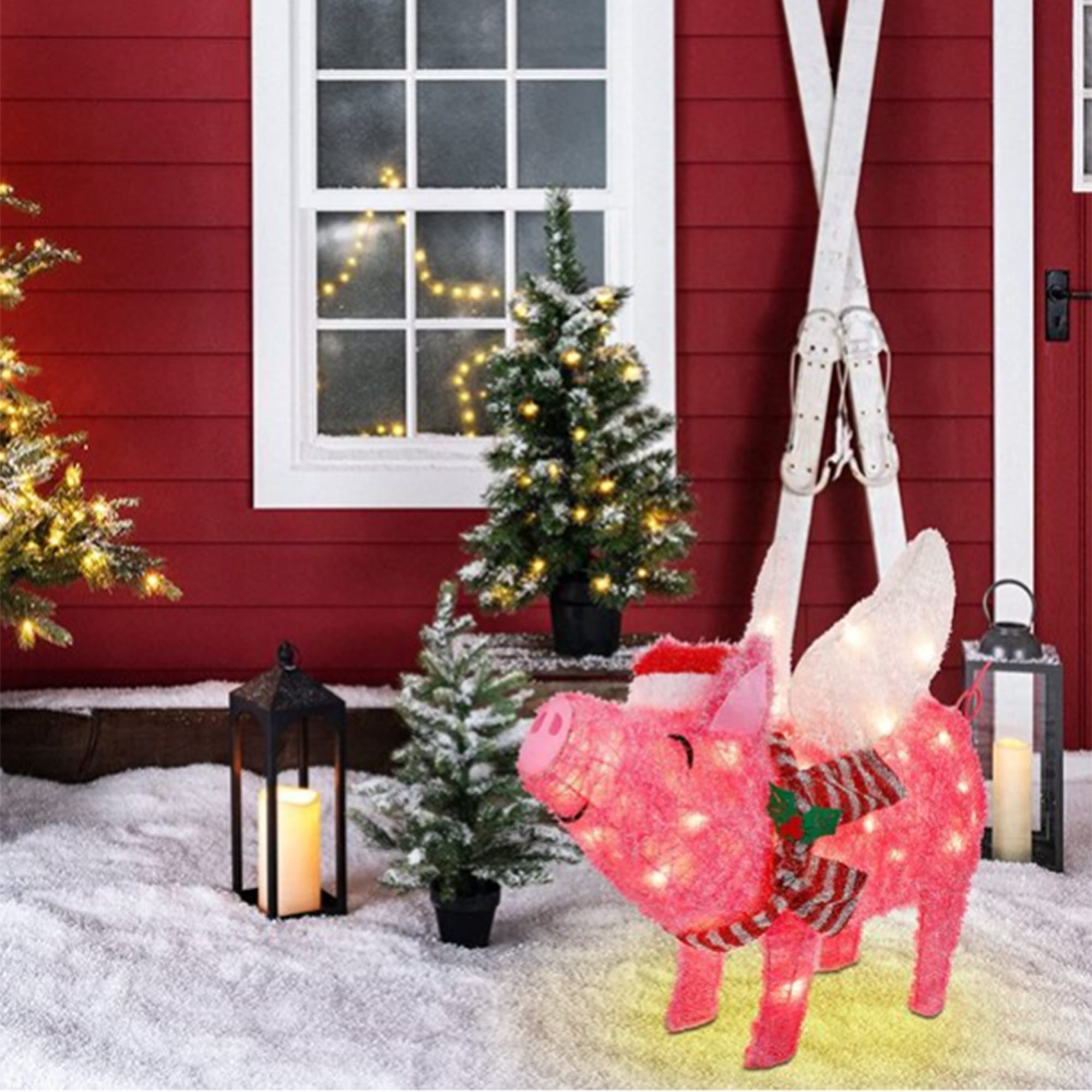 Pig Outdoor Christmas Decoration