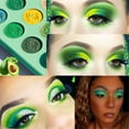 thumbnail image 5 of Green Eyeshadow Palette Highly Pigmented, DE'LANCI 15 Color  Matte & Glitter & Shimmer Makeup Pallete,Long Lasting Eye Shadow Palette ,Emerald Green Eyes Makeup for Women and Girl, 5 of 8