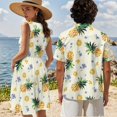 thumbnail image 4 of Yuyamidu Couples Vacation Outfits Matching Sets Mens Hawaiian Button Down Shirt Womens Sundress Summmer Short Sleeve Henley Shirts for Men and Women Matching Hawaiian Outfits Man L, 4 of 6