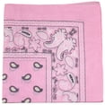 thumbnail image 1 of Lot de 3 Bandanas à Motif Cachemire 100 % Coton Double Face - 22 Pouces (Rose), 1 of 2