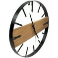 thumbnail image 4 of Northlight Rustic Metal Frame Wall Clock -15.75" - Black, 4 of 7