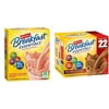 Carnation Breakfast Essentials Powder Drink Mix, Strawberry Sensation, 10 Count Box Of 1.26 Ounce Packets (Pack Of 6) (Packaging May Vary) & Powder Drink Mix, Rich Milk Chocolate, Box Of 22 Packets