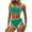 Green, variant on Cropped Tankini Swimsuits for Women 2 Piece Swim Sets for Women Cute Flattering Swimsuit 2 Piece High Waisted Swimsuit Bikini Sets for Women Sale