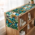 thumbnail image 6 of Butterflies Flowers Table Runner, Vintage Watercolor Animal Floral Plant Cotton Linen Table Runners 72 Inches Long, Dresser Scarf Runner for Dining/Coffee/Kitchen/TV Stands/Cabinets 13''x72'', 6 of 9