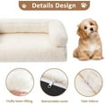 thumbnail image 4 of CozyHome Small Dog Bed with Anti-Slip Bottom, Cat Bed with Removable Washable Cover, Plush Pet Bed for Dogs and Cats, White Cute Dog Pillow Bed, Calming Cat Couch Bed for Indoor, Outdoor, 4 of 8