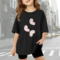 thumbnail image 2 of Byoo Toddler Girls T-Shirt Butterfly Print Short Sleeve T Shirt Relaxed Fit Soft Tshirt, 2 of 6