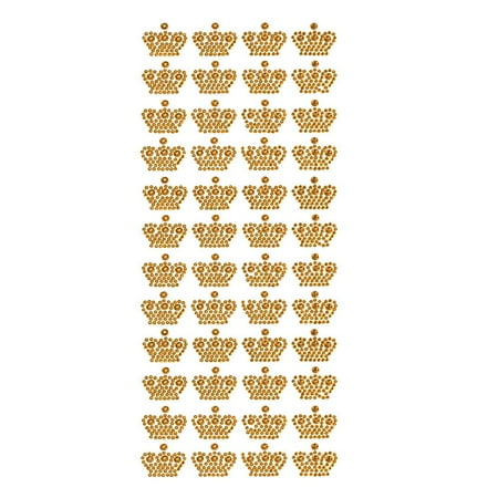 - Royal Crown Rhinestone Stickers, 3/4-Inch, 48-Count, Gold
