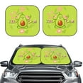 thumbnail image 2 of Naloa Avocado Keep Calm 2 Piece Foldable Car Sun Shades, Car Windshield Sunshade, Front Window Sunshade for Car, Truck, SUV - Medium, 2 of 7