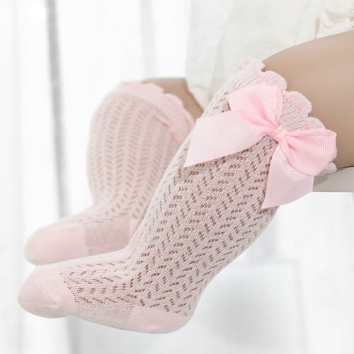 Lawadka-Calcetines para niña pequeña, lazo de algodón para bebé, calcetines hasta la rodilla de malla de verano para bebé, calcetines largos antideslizantes para bebé recién nacido, calcetines para niño de 0 a 2T Tan Jianjun unisex