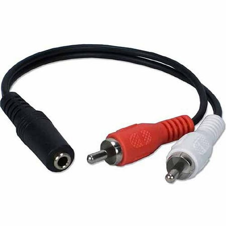 QVS CC399FM 3.5mm Stereo Female to RCA Male 8″ Cable QVS CC399FM 3.5mm Stereo Female to RCA Male 8″ Cable