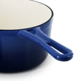 thumbnail image 4 of MegaChef 2 Quart Enameled Cast Iron Sauce Pan in Gradient Dark Blue, 4 of 7