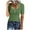 Green, variant on APEXFWDT Women's Ribbed Basic T-Shirt Crew Neck Short Sleeve Slim-Fit Button Top Solid Casual Wear for Grocery Runs & Work,L,Yellow