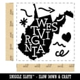 thumbnail image 2 of West Virginia State with Text Swirls Square Rubber Stamp Stamping Scrapbooking Crafting - Small 1.25in, 2 of 7